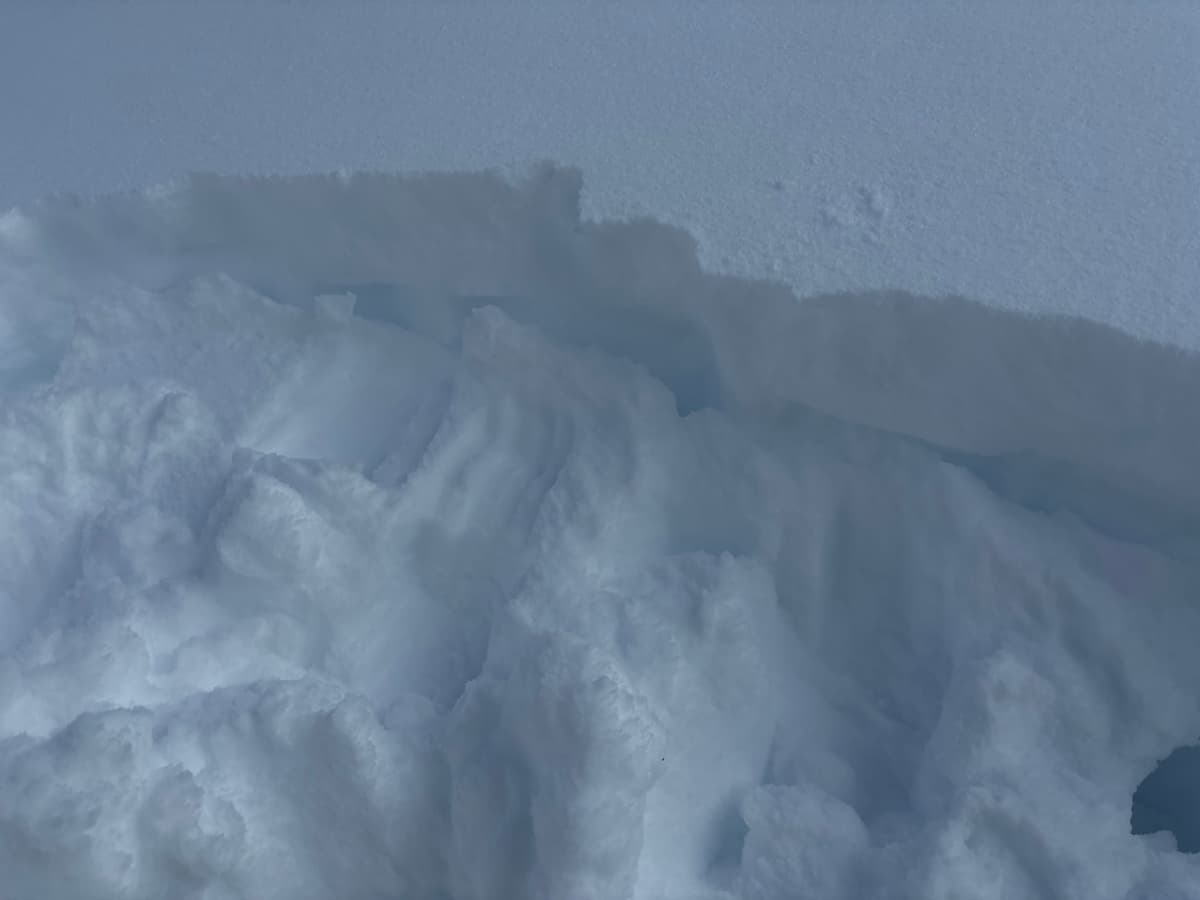 Latest storm snow- top of sliders
