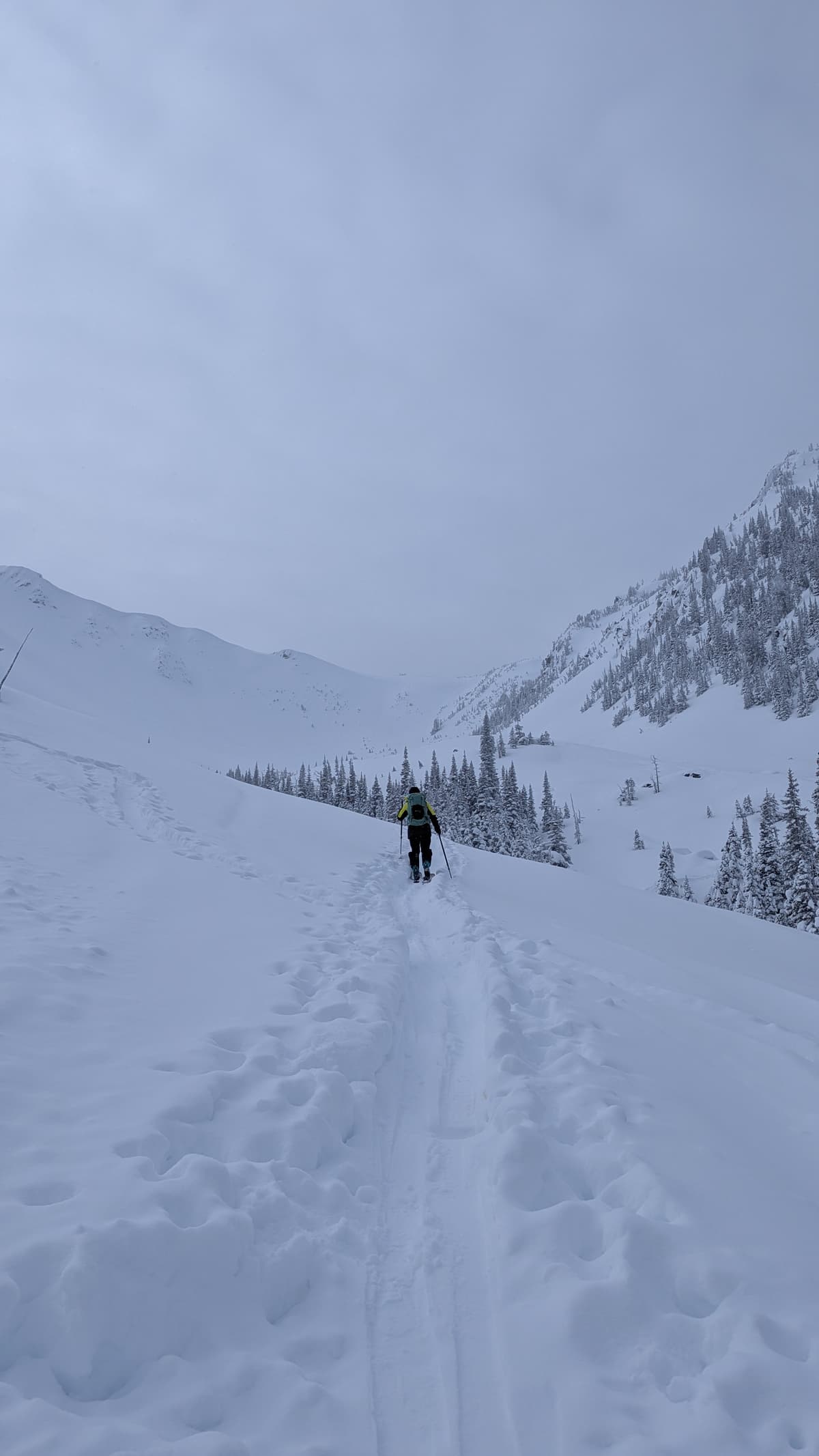 Deep snow just below the bowl!