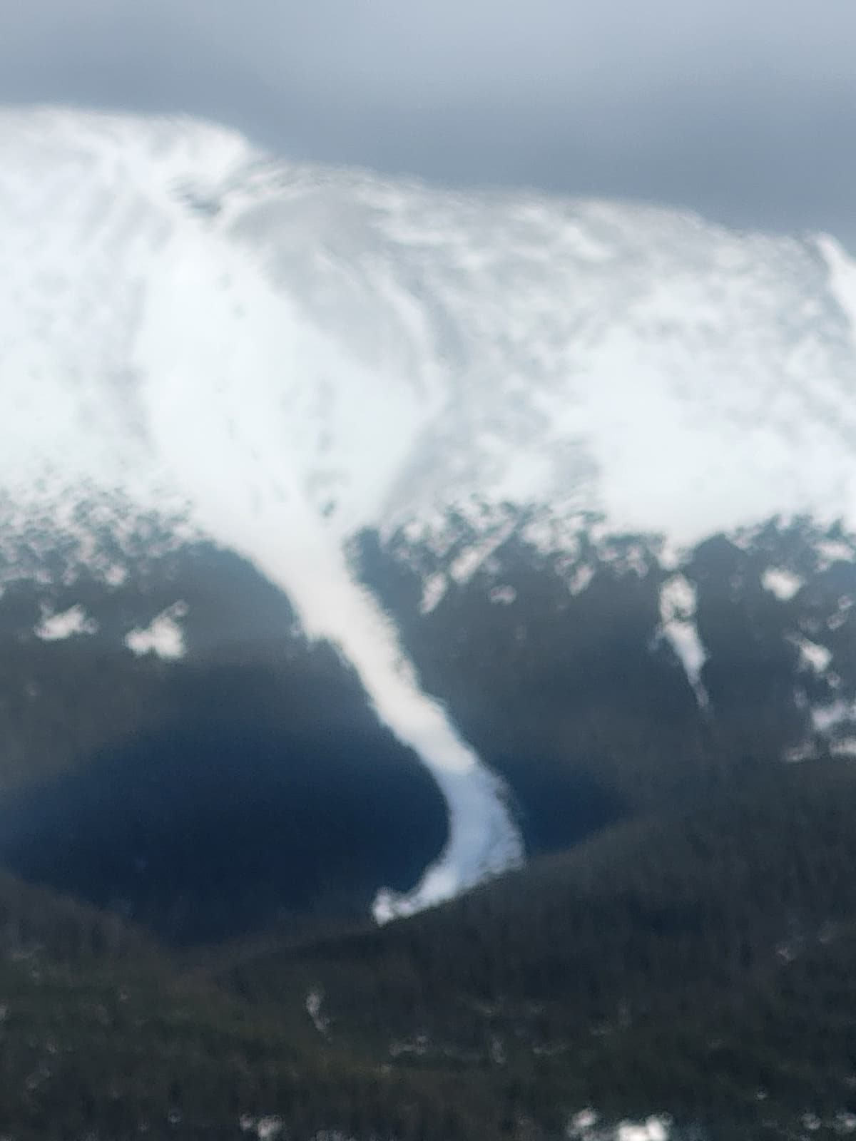 A size 1.5 wind slab ran to near bottom of path.