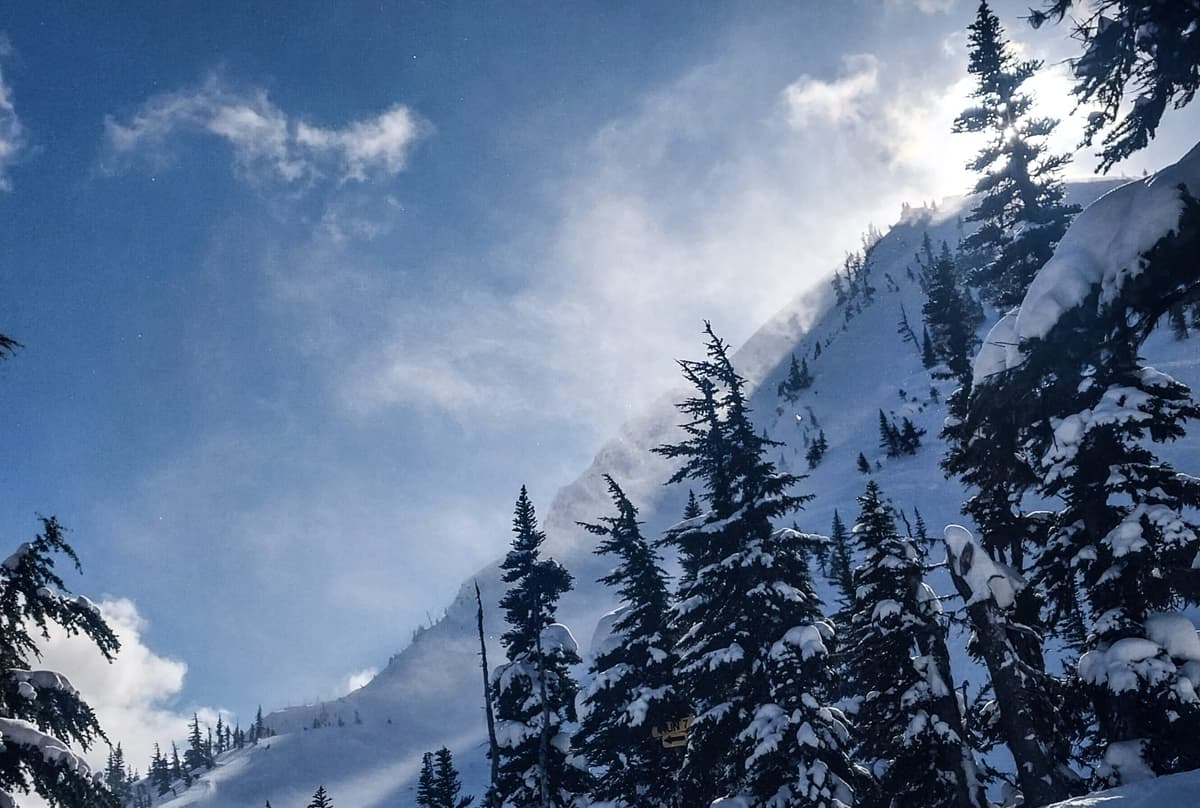 Lots of blowing snow at times but more soft snow still left to blow, especially at treeline.
