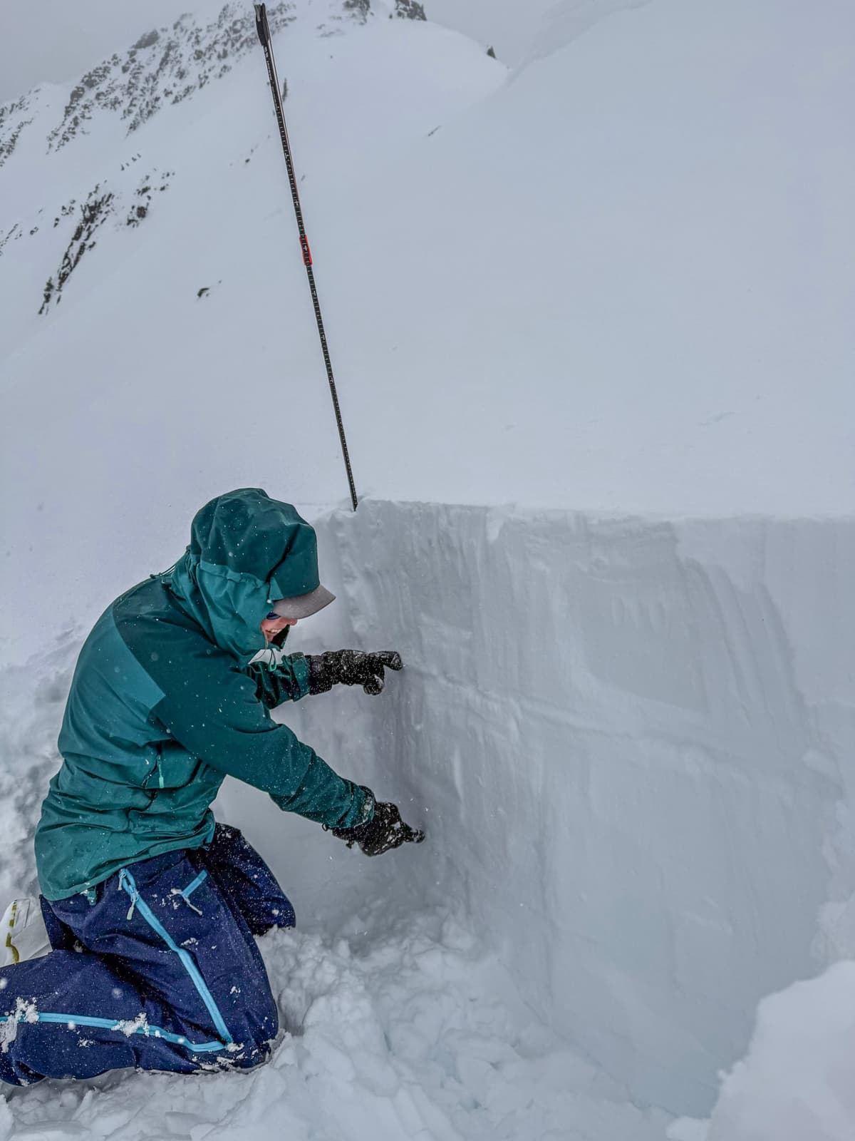 Northeast facing and wind loaded 2160m. The March crust was down 35 cm and the Feb down 80. No results with tests.