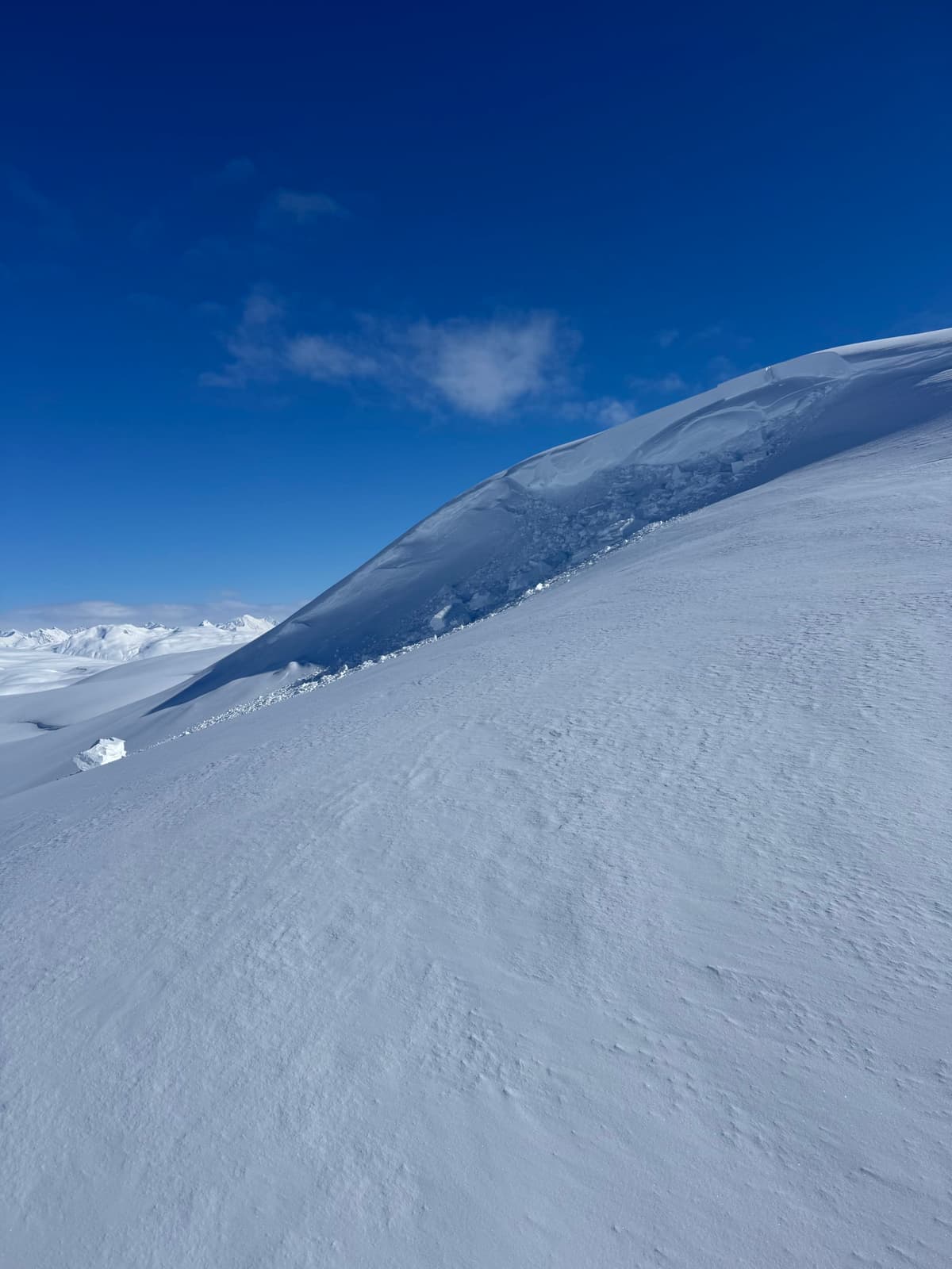 Remotely triggered cornice fall