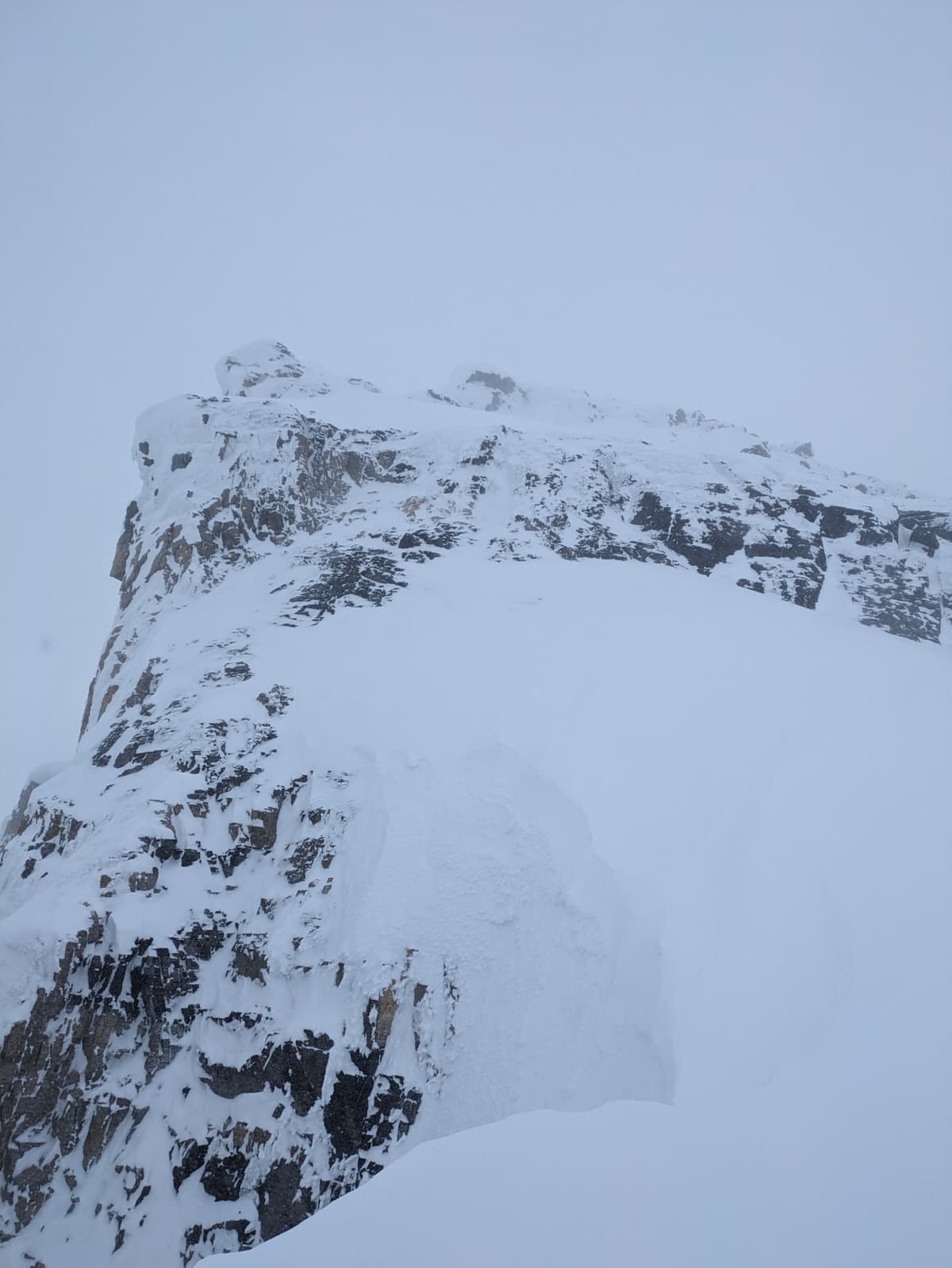 The summit block seen from the col
