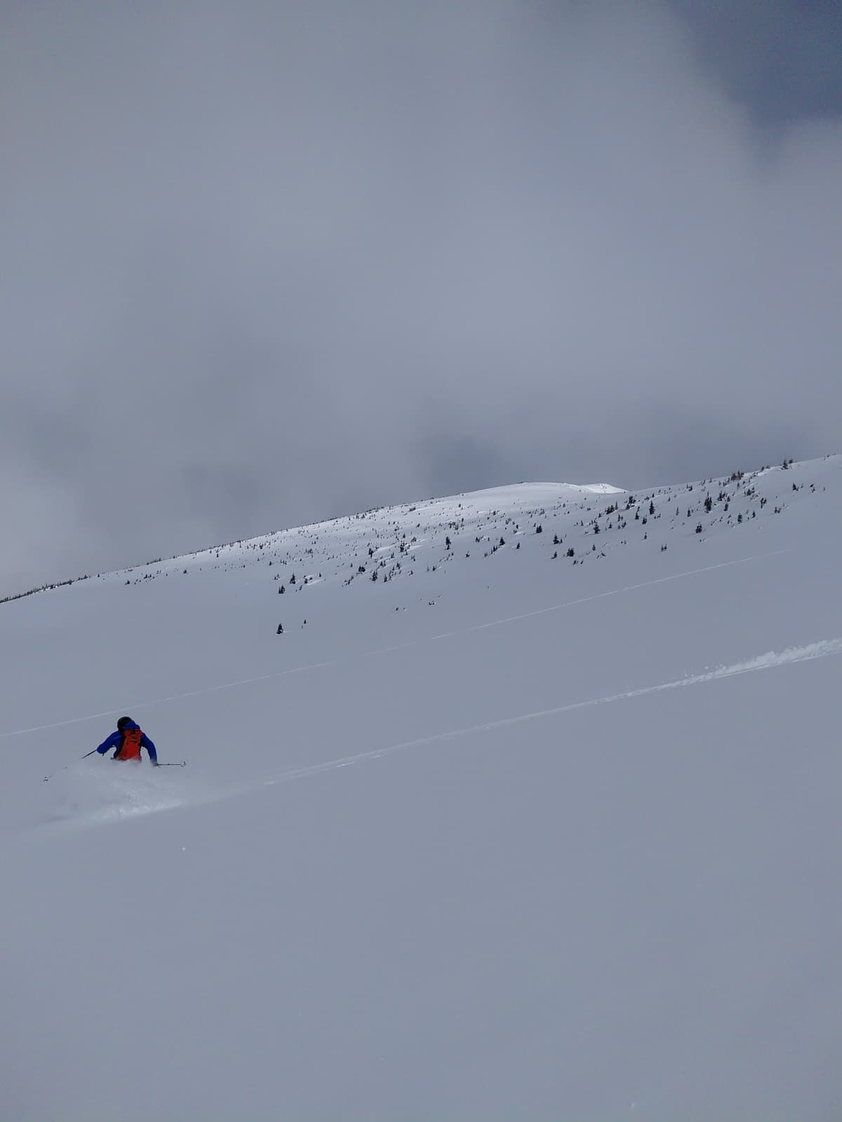 Soft snow even in the open Alpine
